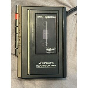 Vintage General Electric Mini Cassette Recorder/Player model 3-5303B NOT TESTED